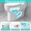 Toilettes monobloc allongées 1,26 gallon GPF au sol (siège inclus)