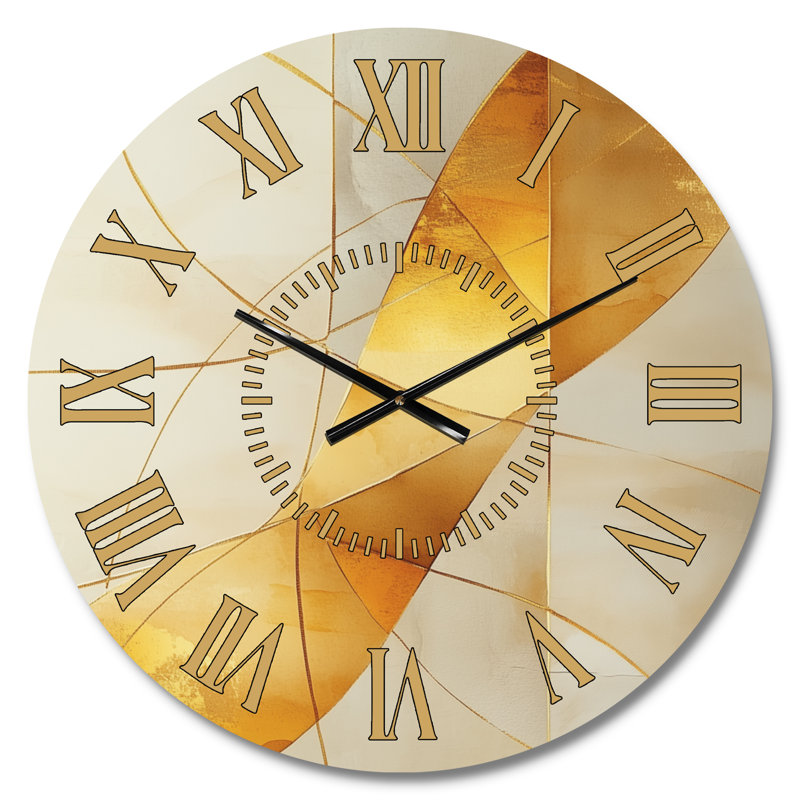 Horloge murale Golden Intersection IV, Médium