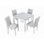 Ensemble de table de salle à manger en bois 5 pièces, ensemble de table de cuisine avec table carrée et 4 chaises rembourrées, table de salle à manger en bois avec décoration en cristal et ensemble de chaises pour la cuisine, la salle à manger-1482677494-1482677488