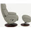 Fauteuil d'appoint en cuir fleur Kandoro