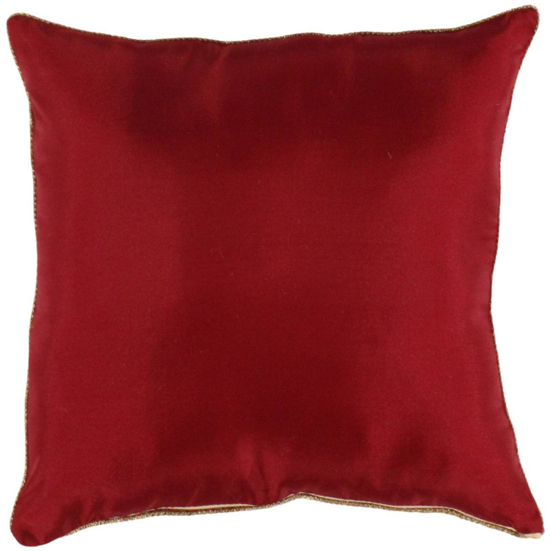 Square Pillow Cover & Insert, Red Floral Oriental, 20" H x 20" W