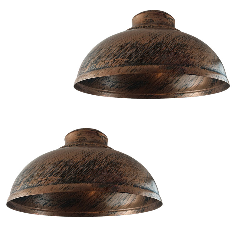 17cm H Metal Curvy Lamp Shade ( Uno ), Brushed Copper