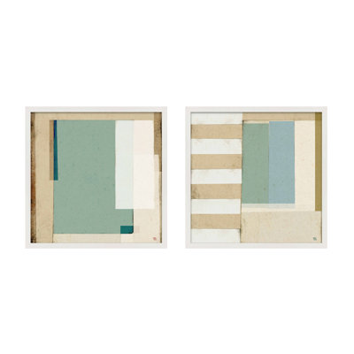 City Scape Aqua 2-Piece Print Set