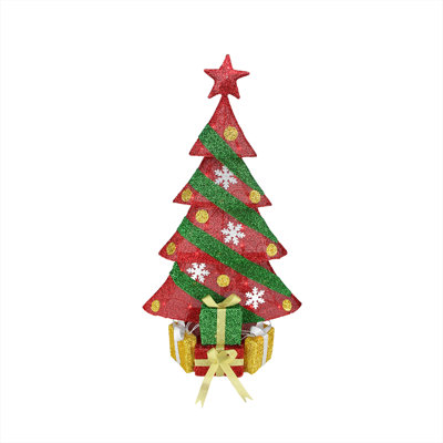 5' Pre-Lit Two-Tone Alpine Artificial Christmas Tree - Clear Lights