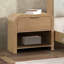 1Pc Nightstand Mango Wood Veneer Bedroom Furniture Bedside Table