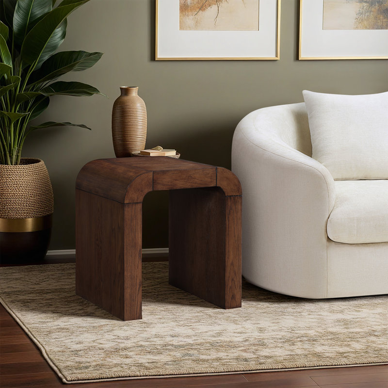 Toulon Oak Veneer End Table, Brown
