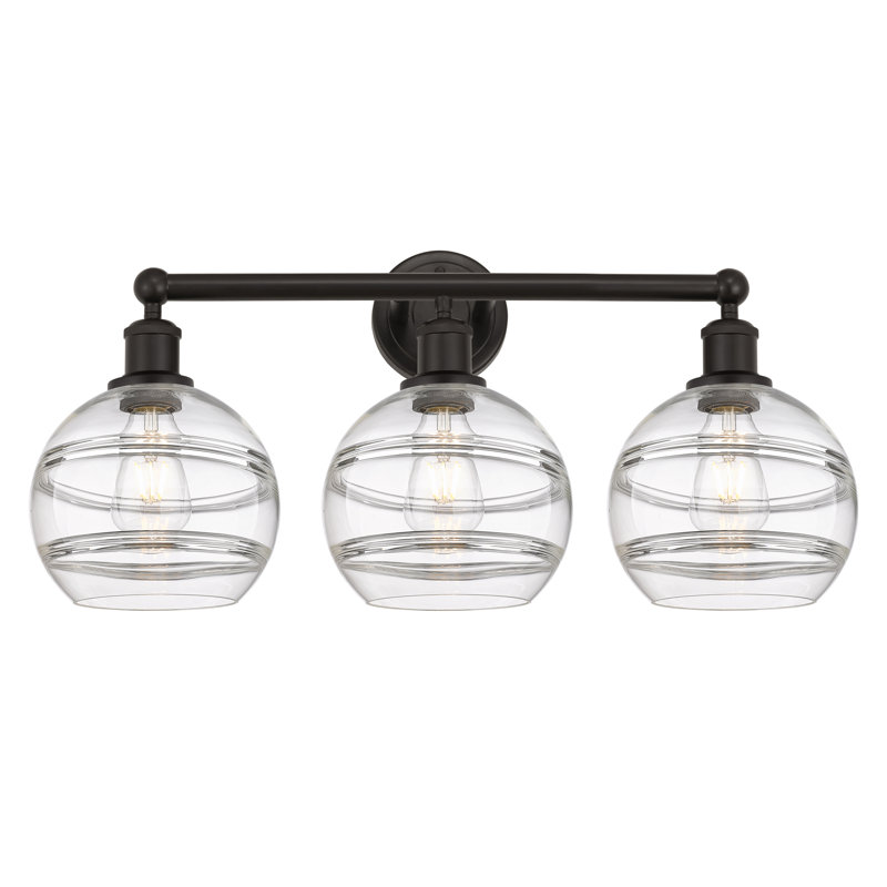 Bienes 3 - Light Dimmable Vanity Light, Clear, Oil Rubbed Bronze