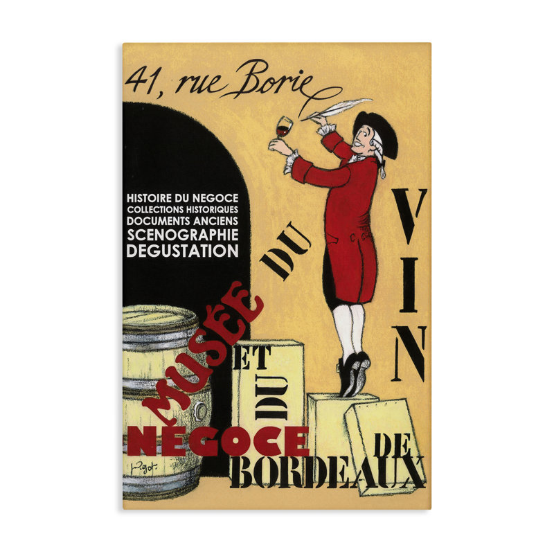 Publicité rétro sur toile, par Jean-Pierre Got, H 24 po x l 16 po