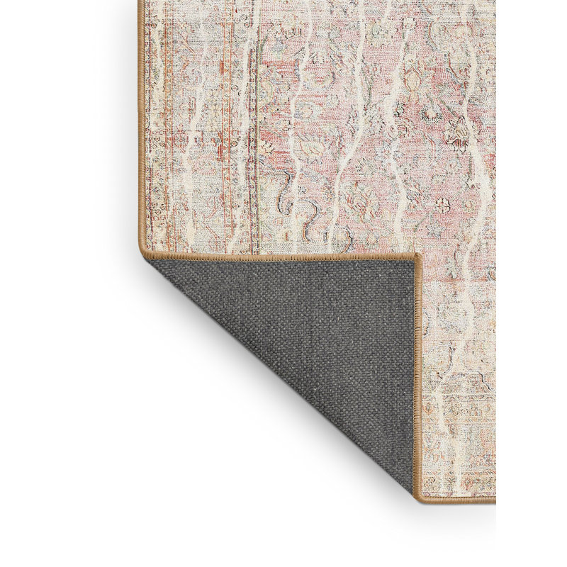 Tapis beige/gris/rouge traditionnel, Rectangle 5 pi x 7 pi