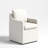 Chenille Upholstered  Down Blend Fill Armchair With Casters-1094444699