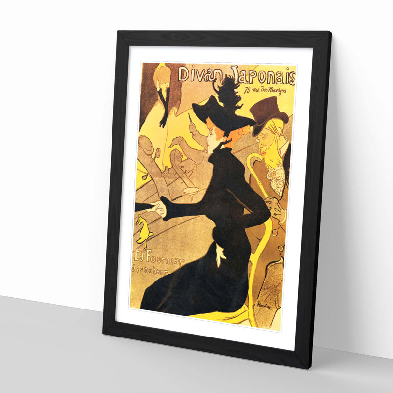 Henri De Toulouse-Lautrec - Single Picture Frame Print, Black