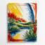Aquarelle, paysage 26, art mural en métal brun-1154662219