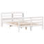 Bed Frame With Headboard Without Mattress White King Size