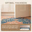 Tapis Marble2 traditionnel de style persan audacieux, bleu sarcelle, or et crème, lavable en machine, antidérapant, à poils courts, pour l'intérieur et l'extérieur, adapté aux animaux domestiques, idéal pour le salon, la chambre, la salle à manger, l'entrée, le couloir ou le bureau.-595359324