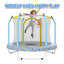 Trampoline de 55 pouces pour enfants avec trampoline intérieur et extérieur pour tout-petit
