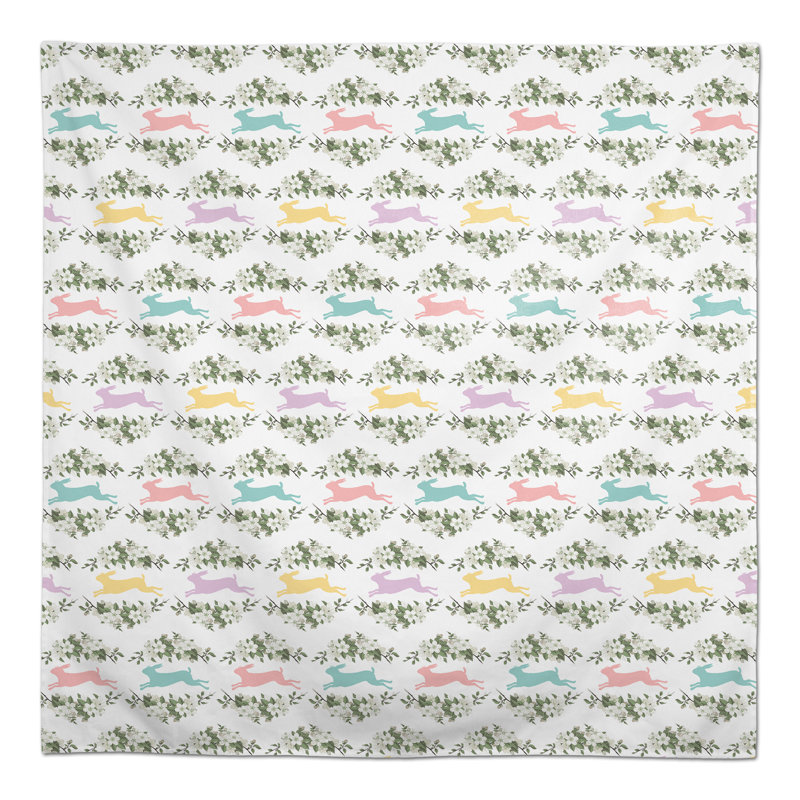 Fairlawn Square Easter Polyester Tablecloth
