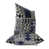Bleu / patchwork gris