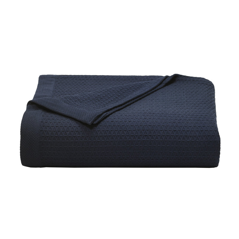 Nautica Baird Cotton Blanket, Twin, Navy