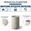 13 po Grand pot / pot rond en béton avec trous de drainage-1659243678