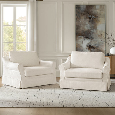 Estevan Farmhouse Slipcovered Chair