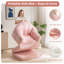 Fauteuil à billes convertible 2 en 1 en fausse fourrure rose-1613429007