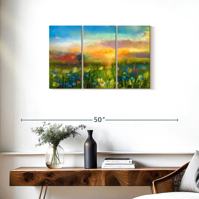 Alvord Wildflower Sunset Meadow, 20" H x 33" W