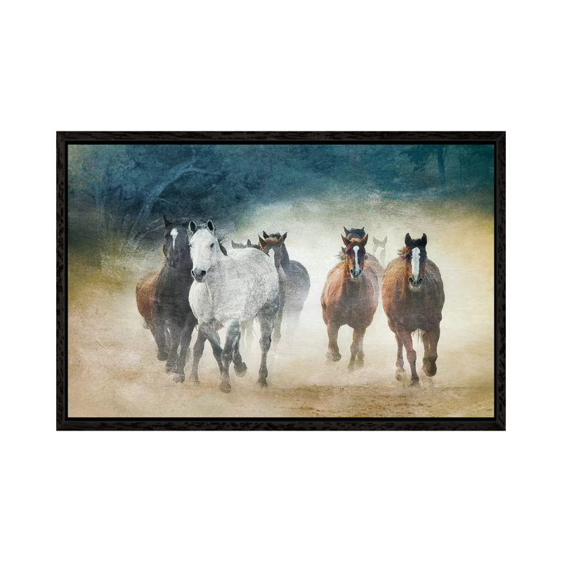Dust Devils by Wendy Caro - Print on Canvas, 152.5 cm H x 101.5 cm W, Black Framed