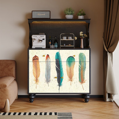 French retro-style solid wood sideboard