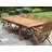 Rectangular Teak Solid Wood Extendable Outdoor Dining Table Umbrella Hole , 103 " W 35.5 " D