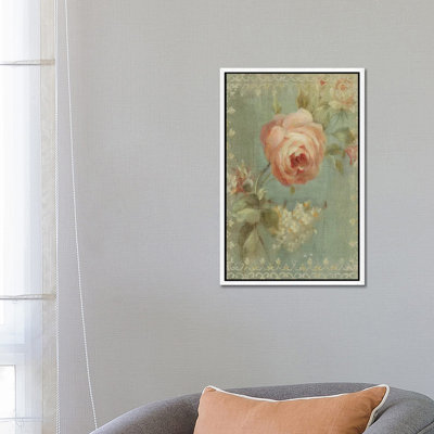 Rose On Sage by Danhui Nai - Painting on Canvas