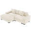 Canapé modulaire en forme de L 82,6 po avec velours côtelé doux, assise profonde, dossier large et ergonomique, 6 coussins, ajustement facile pour un canapé en velours côtelé surdimensionné, siège, conception, jet
