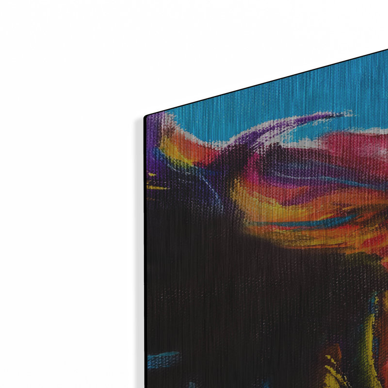 «Chicken Charles» par Dawg Painter, art mural en métal, 16 po x 24 po, H 36 po x l 24 po