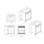 Meuble-lavabo simple 24 po avec comptoir en céramique beige