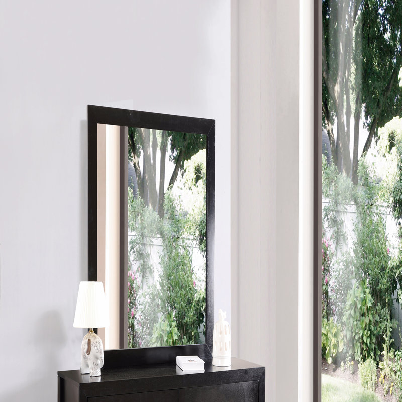 Miroir, 41 po x 41 po, Noir