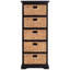 Armoire de rangement d'extrémité à 5 tiroirs, armoire de rangement noire Leukowski-239972540