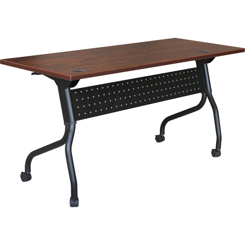 Table de formation avec roulettes, Acajou, H 29,50 po x L 23,63 po x l 47,25 po, Noir