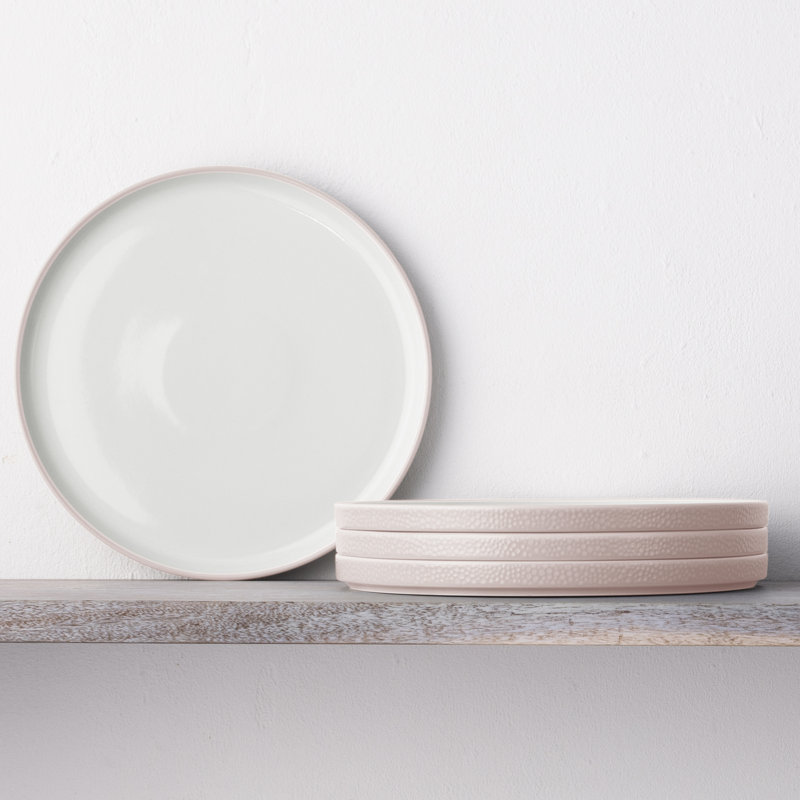 Assiettes plates Noritake Colortex Stone Stax, 9 3/4 po, Rosé