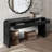 59'' Vintage Crafted Entryway Table Two Hidden Handle Drawers Farmhouse Console Table Easy Assembly-777867933