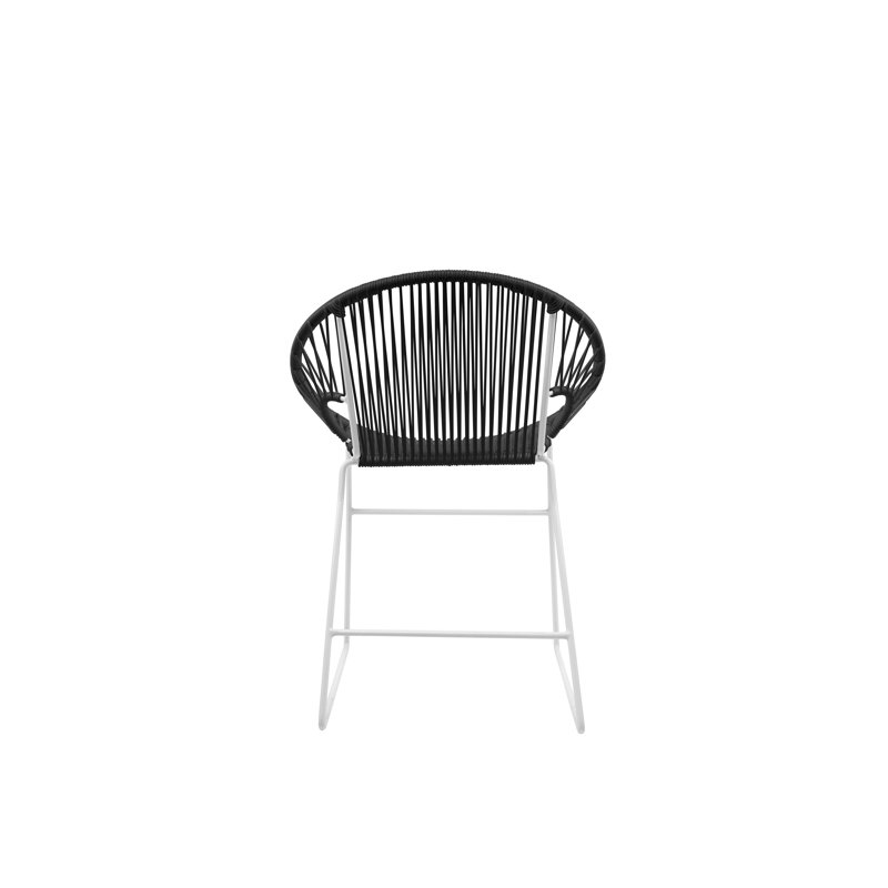 Chaise de patio Puerto, Noir / Blanc