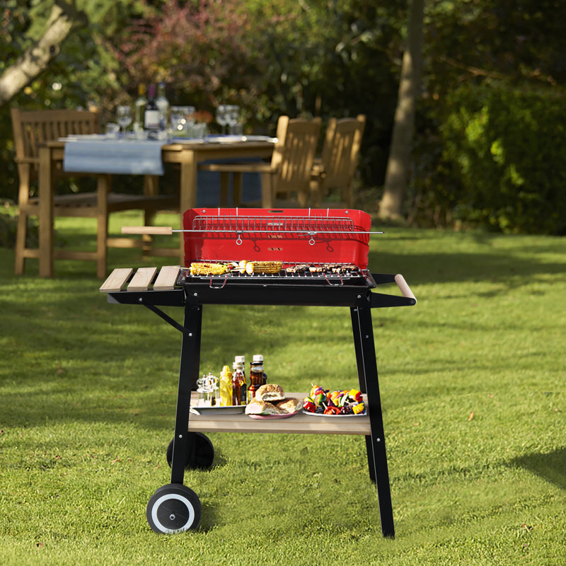 19" Charcoal Grill with Side Shelve