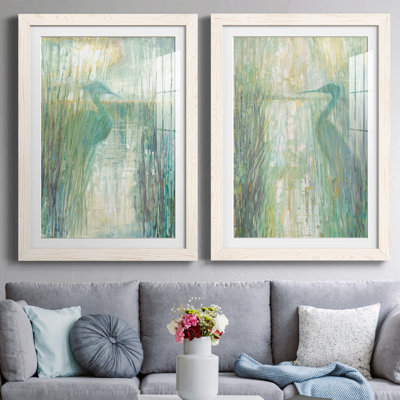 " Morning Egret I " 2 Piece Art Color Photography Painting