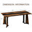 70.9" Rectangular Waterproof Dining Table, Rustic Brown+Black, Adjustable Legs For Stability, 330 Lbs Load, Easy To Clean, And Steel, Ideal Home Kitchen Load Brown Black, Assemble, Perfect Office
