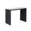47 po Table de salle à manger à hauteur de comptoir en faux marbre (siège pour 2 personnes), table de bar à cadre en bois, noir / beige