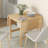 Foldable Dining Table, Drop Leaf Table with Solid Wood Frame