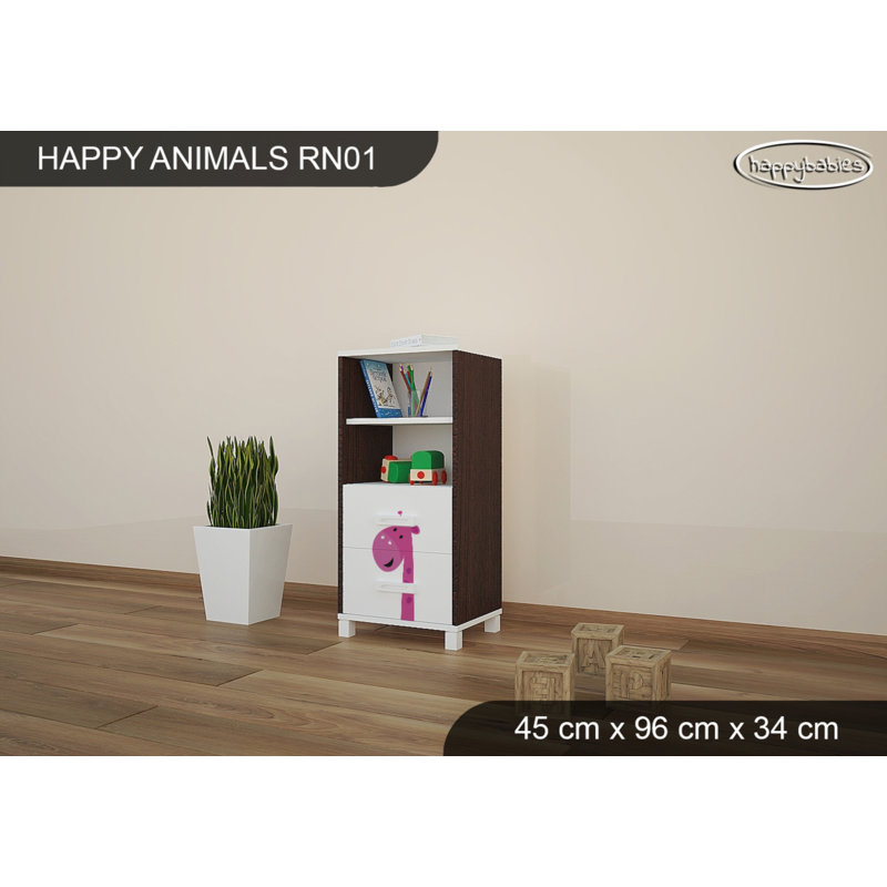 45cm W Animals Kids Cube, Chestnut
