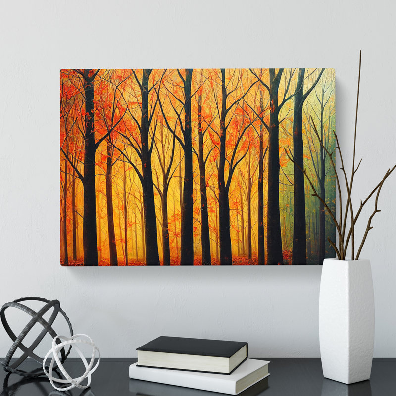 Bold Autumn Forest - Wrapped Canvas, 35cm H x 50cm W x 3cm D