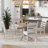 Roane 5 - Piece Extendable Dining Set with Round Extendable Dining Table and 4 Upholstered Dining Chairs-2124763684-2124763685-2124763682