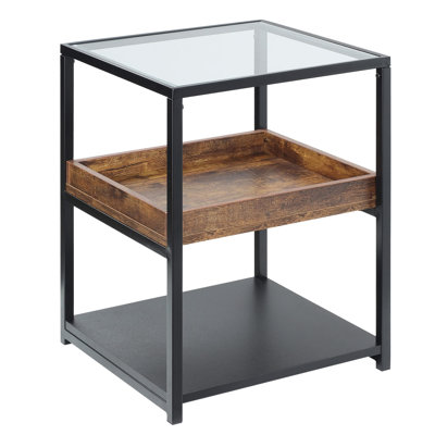 Barrasso 40cm W Steel Bedside Table