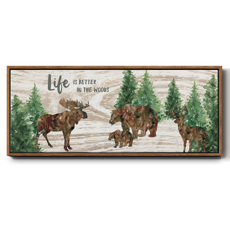 Better in the Woods - Toile avec cadre, H 8 po x l 20 po