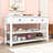 Exton Mid-Century Console Table with Storage Drawers and Open Shelves-325628263